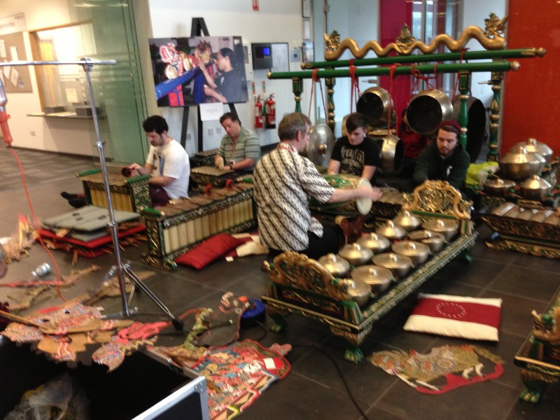 Gamelan Getting Prepped