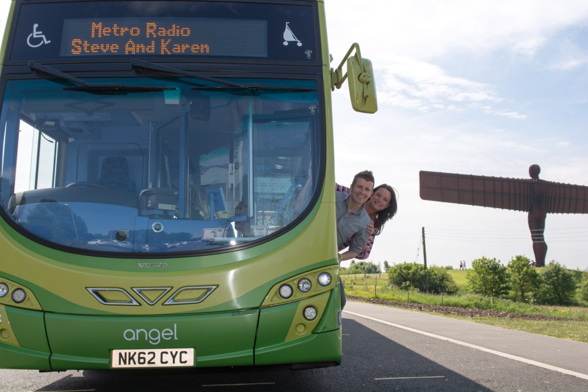 Go North East Angel Bus with Steve and Karen 2